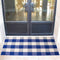 Buffalo Plaid Outdoor Rug, 23.6"x51.2", Blue and White Front Porch Decor Farmhouse Rug