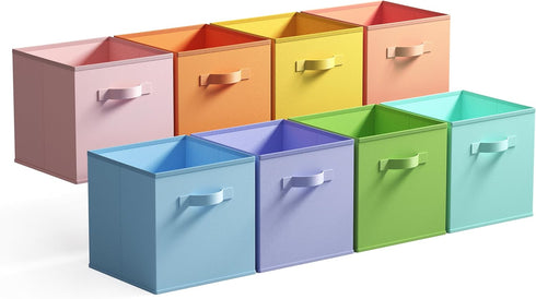 GRANNY SAYS 8-Pack Cube Storage Bins, 13x13x13 Collapsible Fabric Storage Organizer with Handle, Toy Baskets for Kids