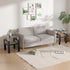 2-Tier (1, Glass Side Table Modern Glass Top Corner Table Living Room Square Side Table with Metal Leg for Living Room