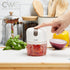 COOK WITH COLOR Wireless Food Chopper, 8 Oz, Effortlessly Chop Garlic, Ginger, Herbs, Creme