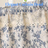 Farmhouse Cotton Linen Tier Curtain, 36 Inch Long Floral Lace Window Treatment, Vintage Orchid on Beige