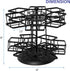 12 140 NHZ Tea Bag Organizer - Spinning Carousel Holder With Compartments, Up to Tea Bags Storage, Black Powder Coated