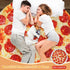 80 Inches Lhedon Pizza Blanket Adult Size, Blankets Queen Size, Round Pepperoni Pizza Food Blanket, Funny Gifts