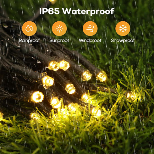 1 Pack 46 120 8 Solar String Lights Outdoor, FT LED Solar Tree Lights Waterproof with Lighting Modes, Outdoor Solar