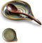 Spoon Rest with Handle, Blue and Green Cooking Spoon Holder for Countertop, Utensil Rest for Spoons, Ladles, Tongs,