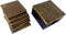 Purpledip Wooden Coasters Set of 5, Brass Sheet Covered Mango-Wood Barware
