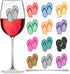 Drink Markers - Wine Glass Decals, Wine Clings, Flip Flops, Set of 12