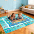 5x7ft ABC Kids Ocean Rug for Playroom, Alphabet Classroom Rug, Educational Kids Play Mat with Number Shape Animal