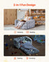 2-in-1 28D VEVOR Kids Sofa, Foldable Toddler Soft Couch with Armrests, Glow in The Dark Kids Couch Fold Out with Sponge
