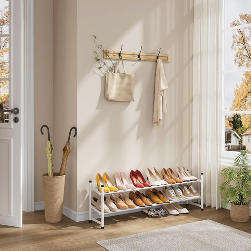 Closet 2 28-41 Closet, Tajsoon Expandable Shoe Rack for Tier, Adjustable & Stackable Shoe Shelf Storage, Metal Shoe