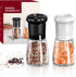 CIRCLE JOY Manual Salt and Pepper Grinder Set - Refillable Shakers with Ceramic Blades, Adjustable Coarseness, BPA-free