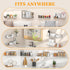 6 Pack LAZYROSY Floating Shelves - Clear Acrylic/PET Wall Mounted Non-Drilling Storage Rack with Adhesive, Invisible