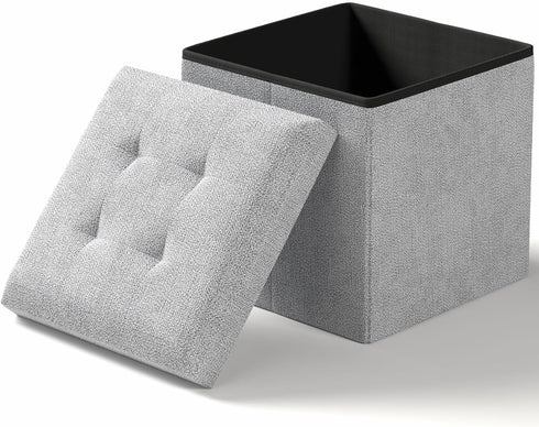 OS MOTOR Folding Storage Ottoman Bench, Multi-Functional Ottoman Foot Rest, End of