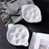 Bamboo's Grocery LoKii 2 Pack Ceramic Escargot Dish, 6 Holes Snail Dish with Handles, White, 6 Inches