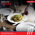 Disposable Plastic Serving Utensils, Set of 18 Clear Buffet Utensils, 6 Each of 6" Tongs, 10” Spoons, 10” Forks