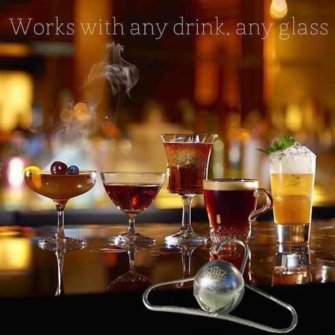 Stainless Steel Chilling Coffee Espresso Ball, Gold Silver Java Ball Brew Chilling Ball, Silver
