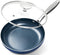 MICHELANGELO Small Frying Pan, 8 Inch Nonstick Frying Pan with Lid, Non-Toxic Omelette Pan with Stainless Handle,