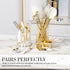 White & Gold Kitchen Tools and Gadgets - Luxe 8PC Cooking Utensils Set with Anti-Slip Handles, Gold Kitchen Accessories