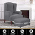 PrinceDeco Stretch Ottoman Cover Ottoman Slipcovers Rectangle for Living Room Foot Stool Stretch Covers to Fit Ottoman