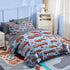 5 Set Nesker Pcs Comforter Twin Size, Red Fire Engine Bedding for Kids Teen, Fire-Fighting Trucks Vehicle Bed Sheet