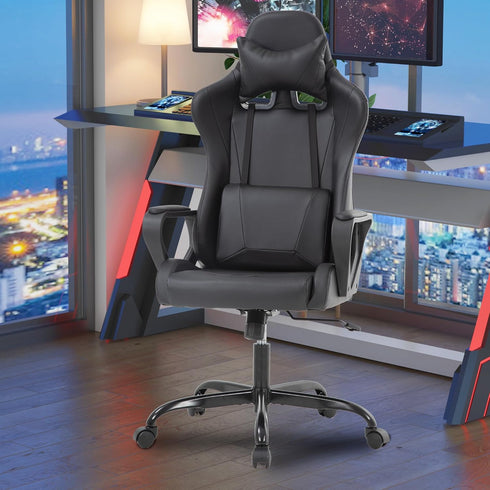 PayLessHere 360 Ergonomic Racing Desk Chair Gaming Chair Computer Chair with Armrests Swivel & Caster Pu Desk Task