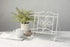 Tripar Swirl Design White Metal Cookbook Stand for iPads, Tablets, and Cookbooks - Adjustable and Portable