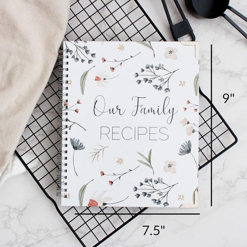 Blank Recipe Book To Write In Your Own Recipes - Family Recipe Journal to Create Your Own Cookbook - 100 Page Empty Spiral Recipe Notebook - Hardcover, Thick Paper DIY Cooking Book & Recipe Keeper