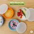 WeeSprout Bamboo Kids Bowls with Lids, Set of Four 15 oz Kid-Sized Bowls, Dishwasher Safe