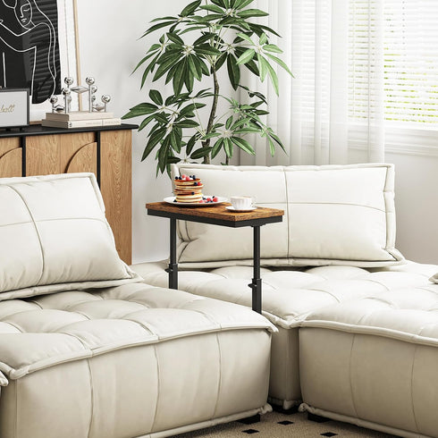 TB01BB083 TUTOTAK End Table, Side Table, Tall Couch Table, Sofa Table, Living Room, Bed Room, Brown