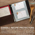 Samsill Recipe Binder: 8.5x11 3 Ring Recipe Book to Hold All Your Recipes, Family Recipe Binder in Brown Script