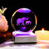 3D Elephant Crystal Ball Figurines Gifts with LED Base - Elephant Gifts for Women Mom on Christmas Birthday Mother Day