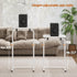 TB01BW091 TUTOTAK C Shaped End Table with Tiltable Surface, Adjustable Height Side Table, Slide Under Couch Table TV
