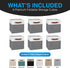 Pomatree 13x13 Storage Cubes - 6 Pack Linen Fabric 13 Inch Cube Storage Bins for Bedroom, Living Room, Organizer