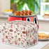Toaster Dust Cover 4 Slice, Stain Resistant Kitchen Appliance Cover with Top Handle, Coffee Pink Beige
