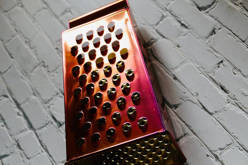 Large Stainless Steel 4 Sides Grater Slicer with Handle, Multifunctional Cutter for Ginger, Garlic, Cucumbers, Carrots,
