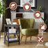 3-Tier SUPER DEAL Side Table, End Table with Shelves, Versatile X-Design Wood Sofa Table for Living Room Bedroom