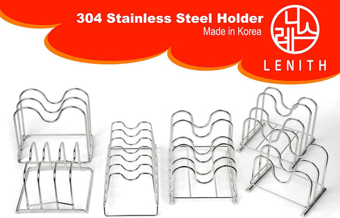 Stainless Steel Wire Cutting Board Holder, Kitchen Organizer with 2 Sections