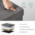 SONGMICS 15 Inches Cube Storage Ottoman, Dark Gray Bedroom Bench with Storage, Foot Stool Holds Up to 660 lb