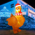 Ceenna 5 ft Large Lighted Christmas Inflatable Chicken Built in Colorful LED