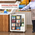4 Pack 3.5-7 Goovilla Freezer Organizer Bins with Foldable Handle, Stackable Freezer Baskets for Cu.FT Deep Chest