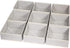 DIOMMELL Foldable Cloth Storage Box Organizer, Fabric Baskets Bins Containers Divider for Clothes, Set of 9 Grey