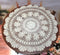 Damanni Beige Cotton Handmade Crochet Lace Tablecloth Doilies, Round, 23 Inch, 2PC