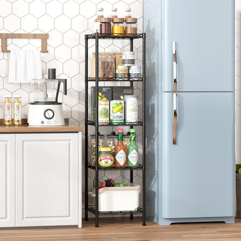 5-Wire 11.6" 11.6" 46" HOMEFORT Storage Shelves, Shelving, Metal Shelving Unit Adjustable Storage Shelves Rack
