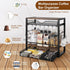TQVAI K Cup Holder, 70 Capacity Coffee Pod Drawer & Organizer for Countertop, Black Coffee Bar Decor