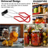 Canning Jar Lifter, Canning Tongs, Canning Tools, Supplies for Home Kitchen, Stainless Steel, Red