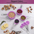 Huygens Measuring Cups and Spoons Set, 10 Pieces Stackable Stainless Steel Handle for Dry and Liquid Ingredients (Mauve)