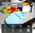 Foldable Air Fryer Silicone Liners 2 Pcs, Reusable Silicone Air Fryer Basket Liners, Upgraded Thicker Design, Large Capacity, Dishwasher Safe