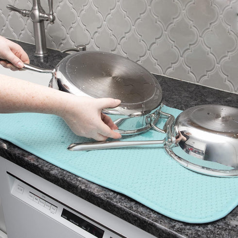 All-Clad Premium Reversible Dish Drying Mat - 16" x 28" Ultra-Absorbent, Long-Lasting, Oversized for Large Pots and