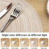 SHACOS 15 Inch Round Braided Placemats, Set of 6, Non-Slip Heat Resistant, Beige