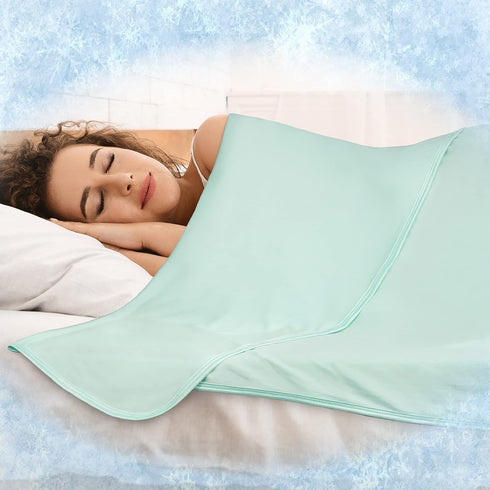 Summer 50x60 inch PAVILIA Cooling Blanket for Hot Sleepers, Lightweight Blanket for Bed, Cooling Chill Throw Blanket